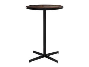 30" Round Bar Table w/ Wood Counter Top and Standard Black Base
 -- Trade Show Furniture Rental